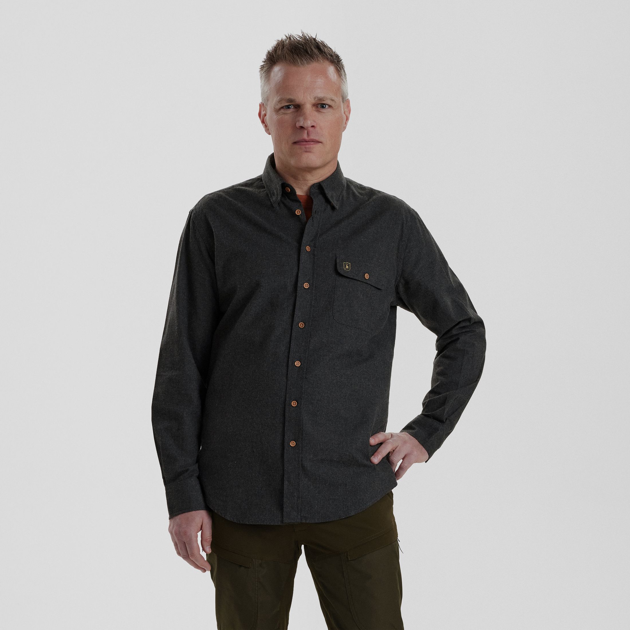 Liam Shirt - Black Ink - Men's Size: 43/44