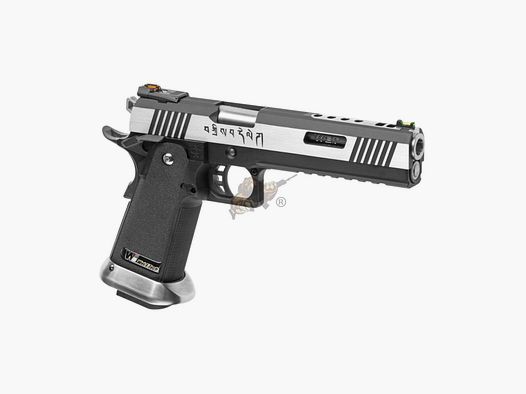 WE Hi-Capa 6 Force A Silver Barrel Full Metal GBB -F-