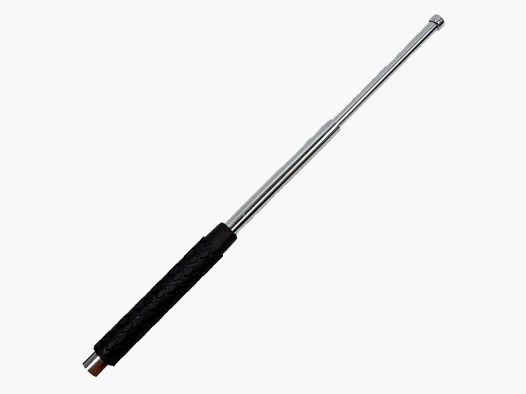 Teleskop Schlagstock 20,5/53cm, Chrom + Gürtelholster