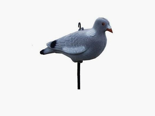 LivingActive Lockvogel Taube Vollschale beflockt inkl. Erdspieß 33 cm 10er Set