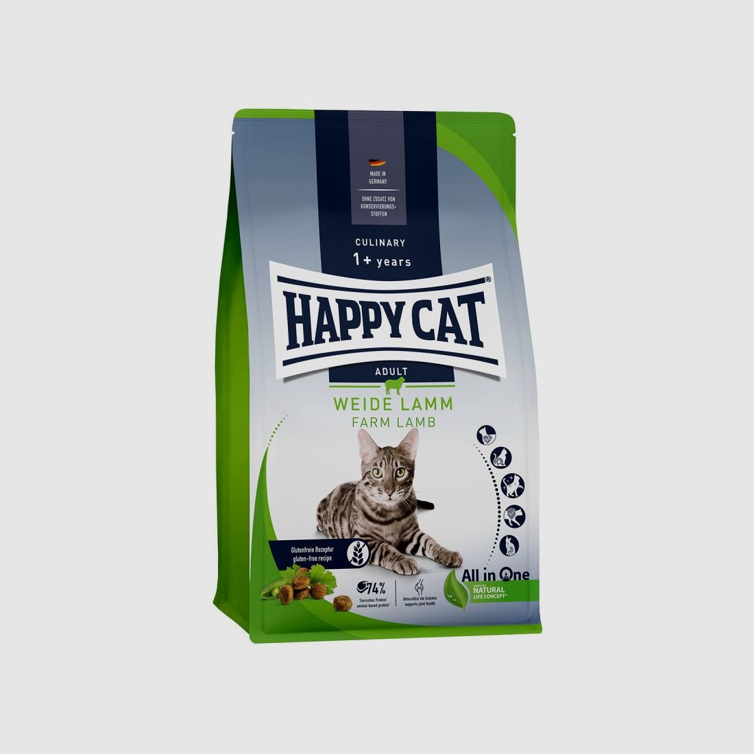 Happy Cat Katzen Trockenfutter Culinary Weide Lamm 1,3 kg x 4 Stk.