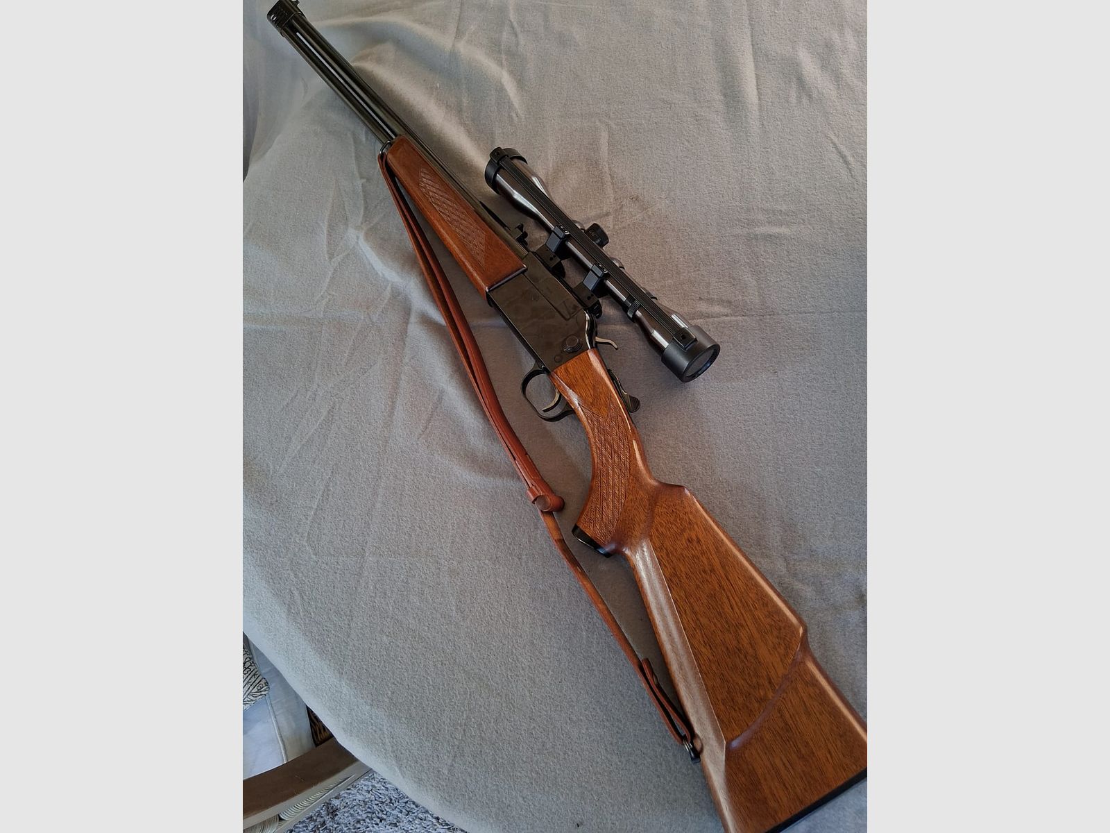 Langwaffe Tikka Bockbüchsflinte 12/70 und 222 Rem. mit Zielfernrohr Sornet 4x