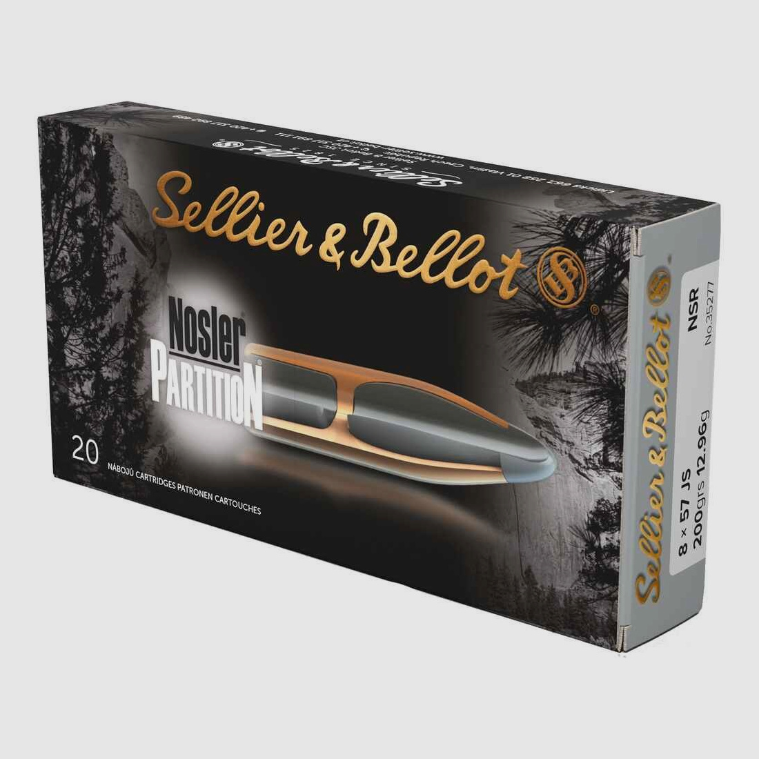 8x57 IS Nosler Partition 13,0g/200grs. Sellier & Bellot
