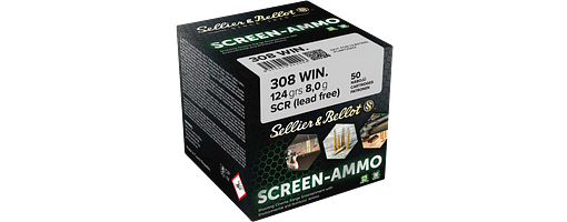 Sellier & Bellot .308 Win. Screen-Ammo SCR Zink 8,0g/124grs.