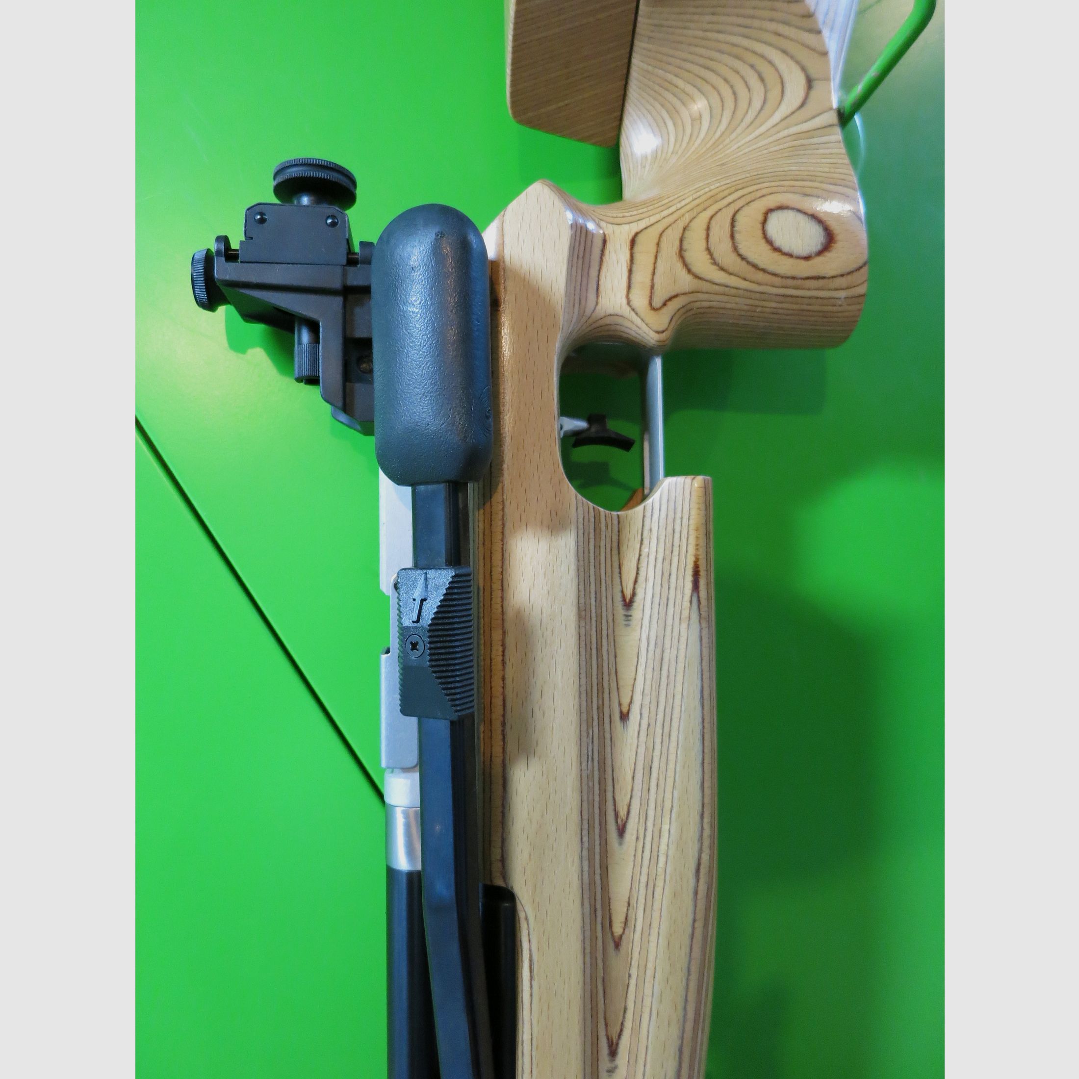 Fine work construction 601 (FWB601) match air rifle; LEFT HAND, adjustable cheek piece, cap, diopter, cal. 4.5 mm .177 #48