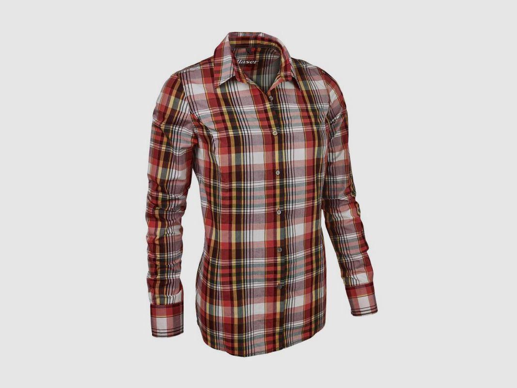 Blaser Popeline Bluse Sara orange/gelb/oliv