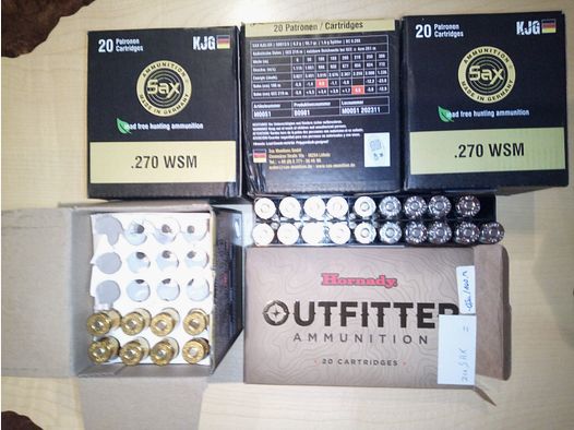 .270 WSM SAX und Hornady Outfitter als Munitionslos
