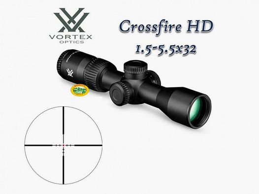 VORTEX CROSSFIRE HD 1,5-5,5 X 32 Langfeld SFP ret.BDC MOA beleuchtet