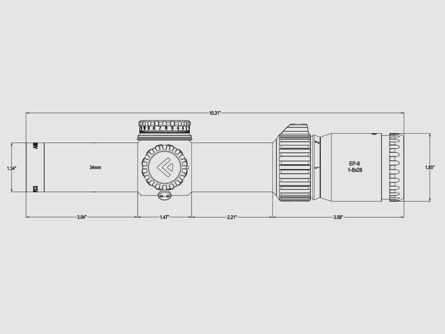 Arken EP8 1-8x28mm FFP-IR LPVO (34mm), image 7 sur 7