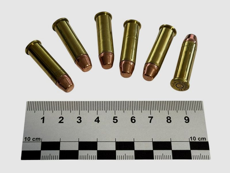 6 pieces decommissioning .38 Special – full metal cone-shaped bullet