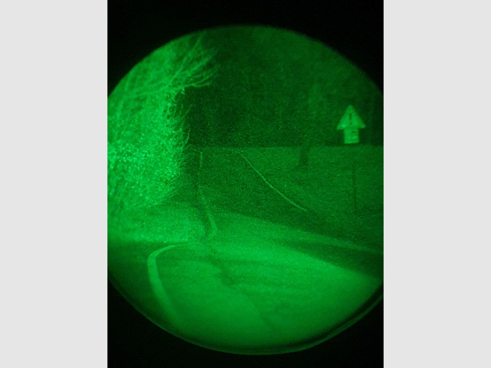 Nachtzichtapparaat restlichtversterker met helmbevestiging en draagkap, dus om te dragen zonder helm