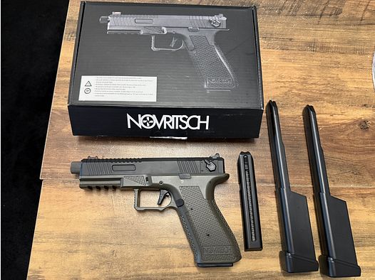 Novritsch SSE18 AEP pistol with Begadi hop-up and accessories