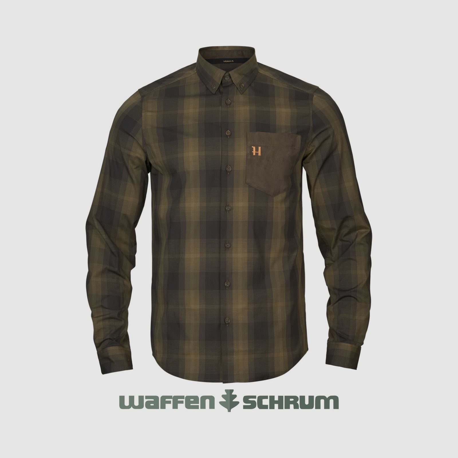 Härkila Hemd Akkan Willow Green/ Shadow Brown