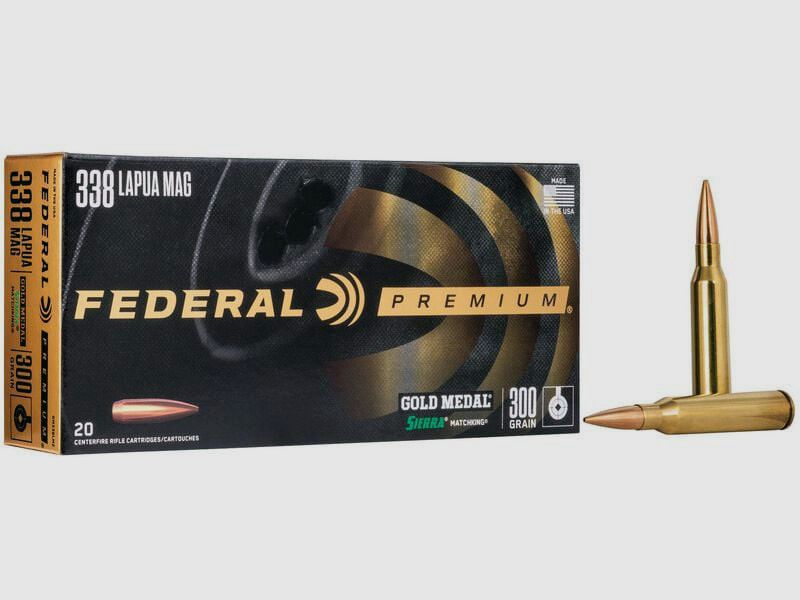 Büchsenmunition FEDERAL Gold Medal Sierra MatchKing – 338 Lapua Mag. – 300 grains