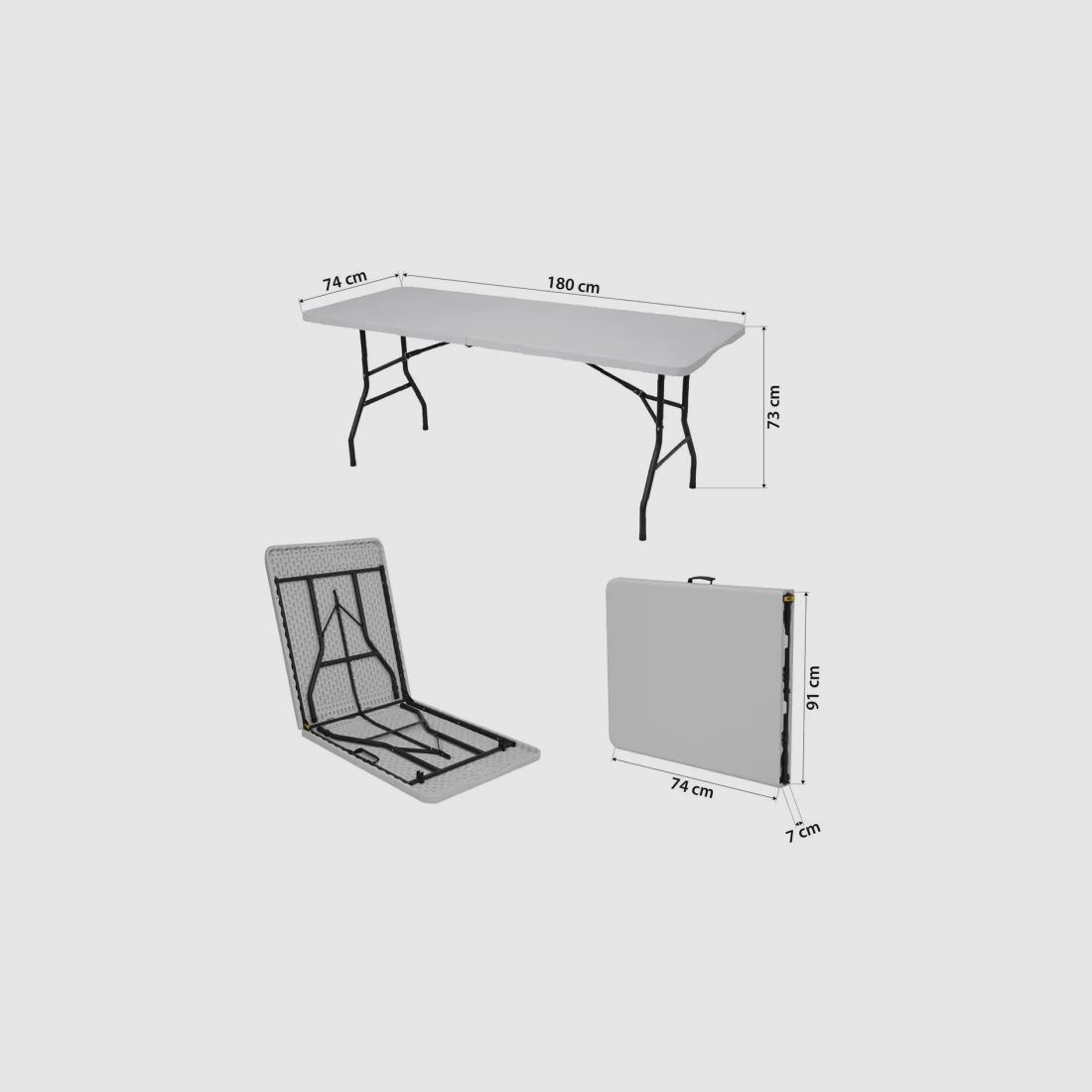 NC1618 Camping table Nils Camp in white