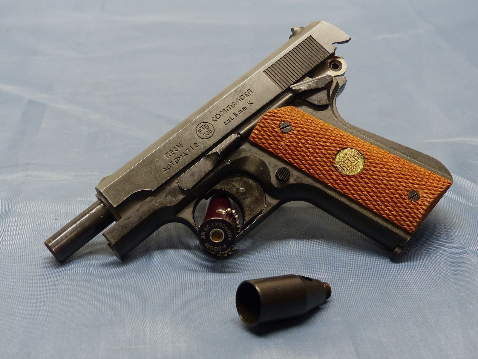 Pistola Reck Commander Cal. 8 mm PTB 238 1980 vintage, immagine 7 di 9