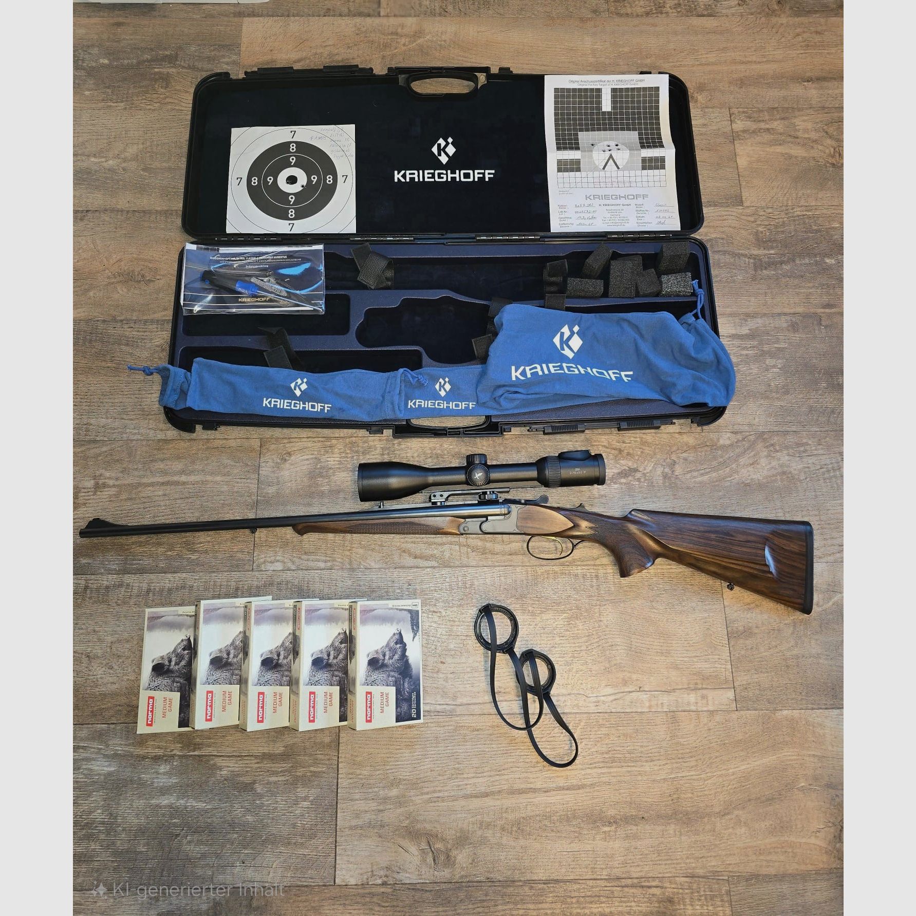 Nagelneues Set: KRIEGHOFF Classic Doppelbüchse 8x57 IRS mit Swarovski Z8i, original Krieghoff Montage, Koffer, Munition, offiziell bei Krieghoff eingeschossen 