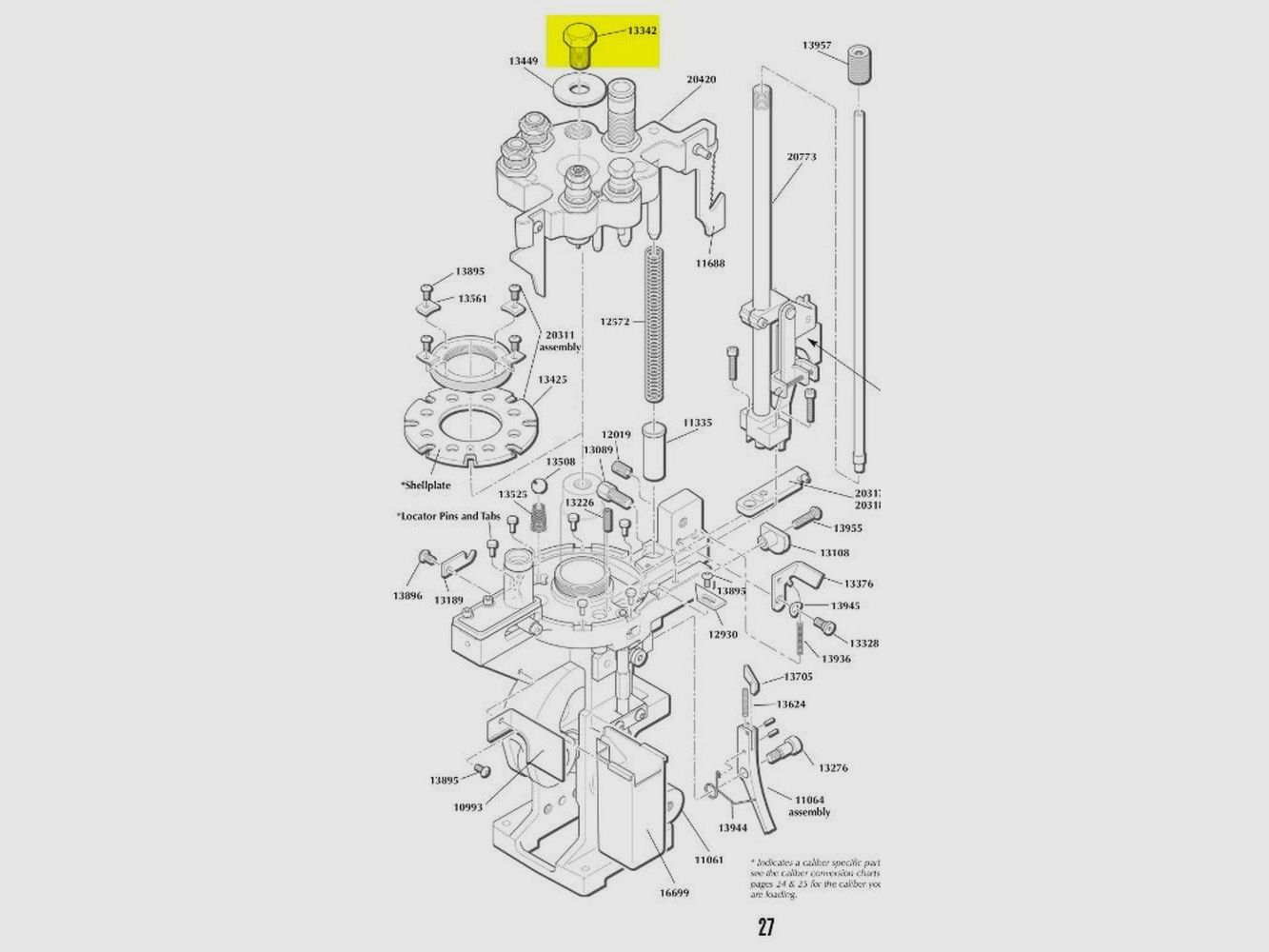 Dillon 5/8"-18 x 1.0" Hex Toolhead Bolt