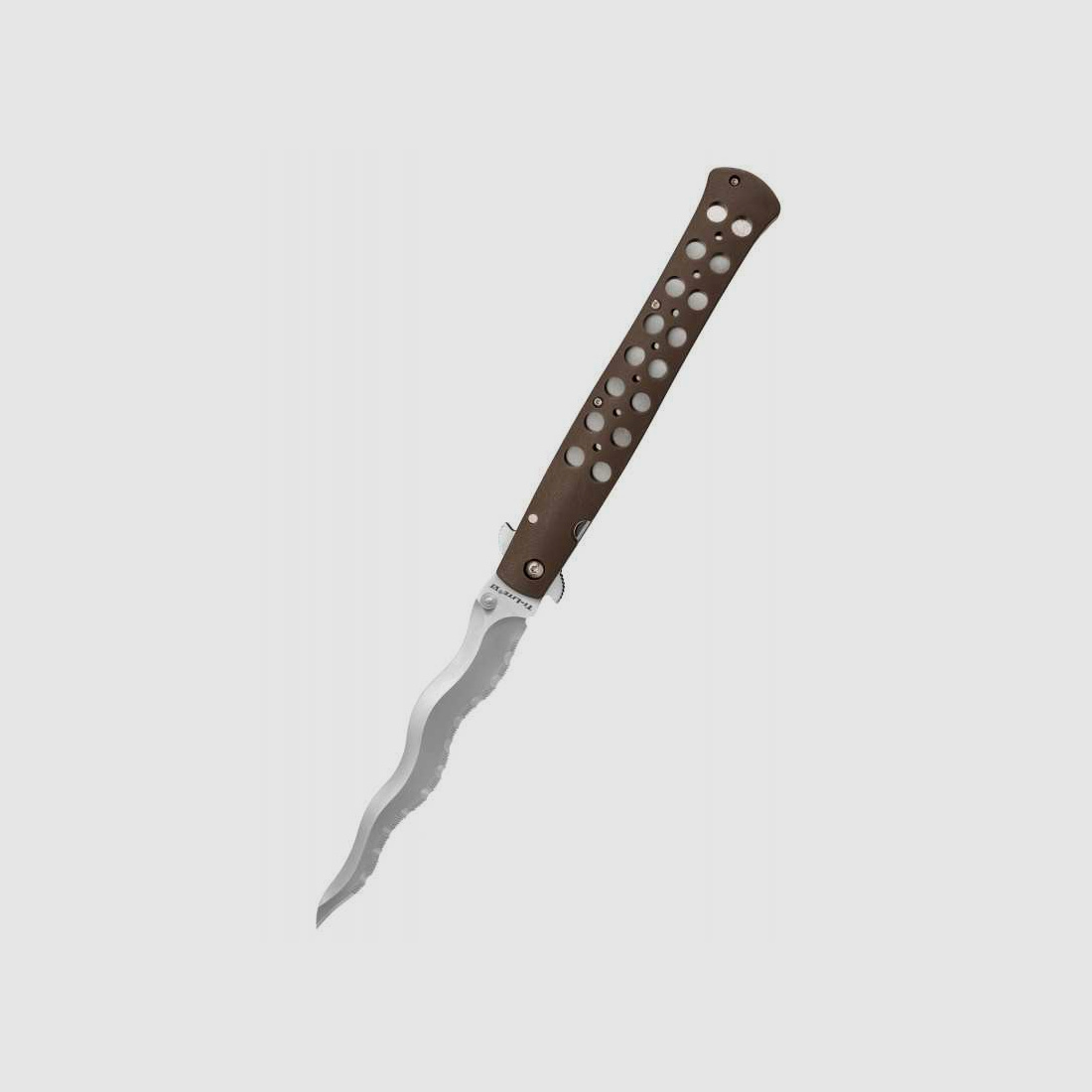 Cold Steel Ti-Lite Kris Taschenmesser, 6-Zoll-Klinge, AUS 10A, Wellenschliff, Zy-Ex-Griff