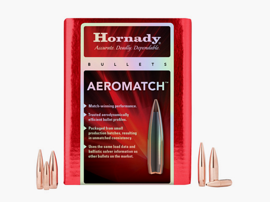 Hornady AEROMATCH Pociski 6,5 mm/.264 140 gr HHB | 100 sztuk Artykuł 26303