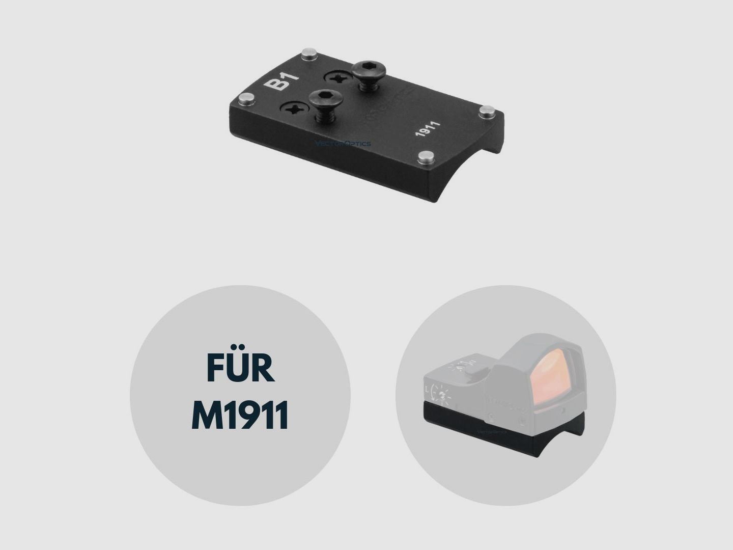 Vector Optics SCRDM-02 M1911 Montage pour Visées Reflex avec Empreinte TEK (Docter Sight)