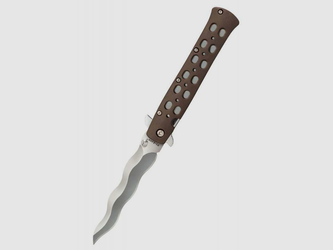 Cold Steel Ti-Lite Kris Taschenmesser, AUS 10A, Glatte Schneide, Zy-Ex-Griff