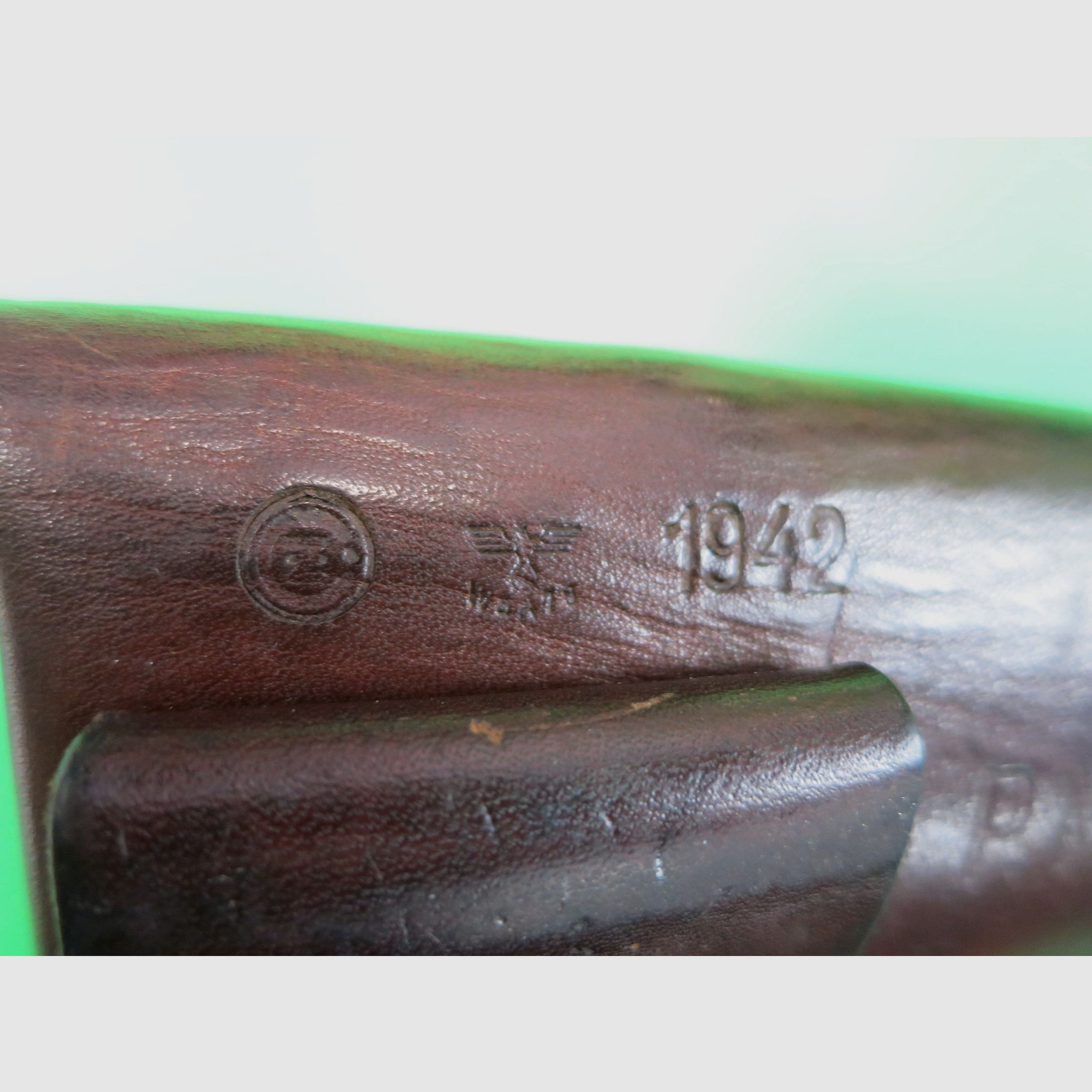Gürtelholster Brünner Pistole Modell 27 / CZ27 / P27 Pistolentasche 1942 - Original WK2 WaA76