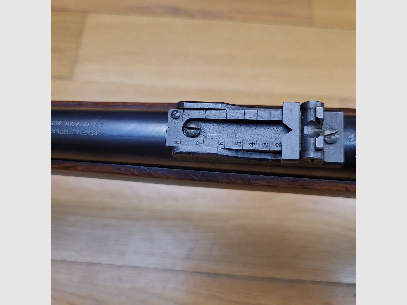 Wunderschönes und sehr rares Winchester 1873 « Musket » Gewehr – weniger als 5% der Gesamtproduktion – Kaliber 44 WCF/44-40 – Waffe von 1903 – Ausnahmewaffe in musealem Zustand, Bild 24 von 34