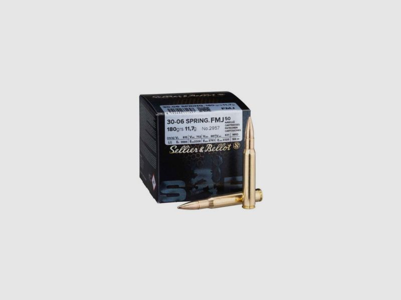 PATRONEN SELLIER BELLOT KALIBER 30.06 X50 180GR