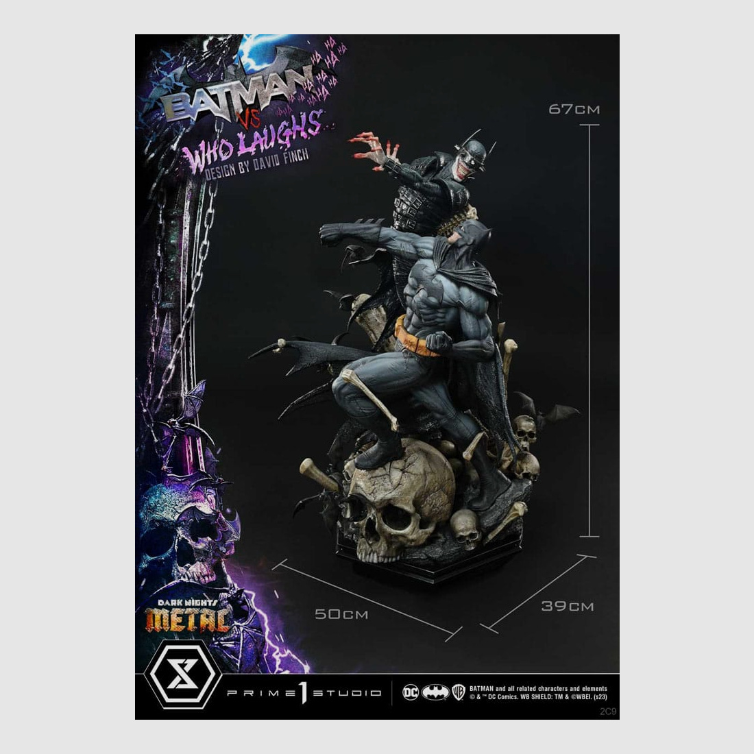 Dark Nights: Metal Ultimate Premium Masterline Series Statue 1/4 Batman VS Batman Who Laughs 67 cm | 43045