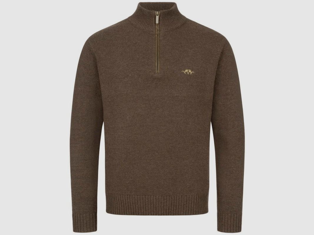 Blaser Herren Woll HZ Sweater dunkelbraun XXL