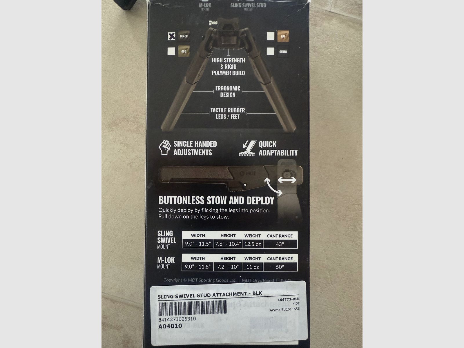 Version del bipiede MDT Oryx