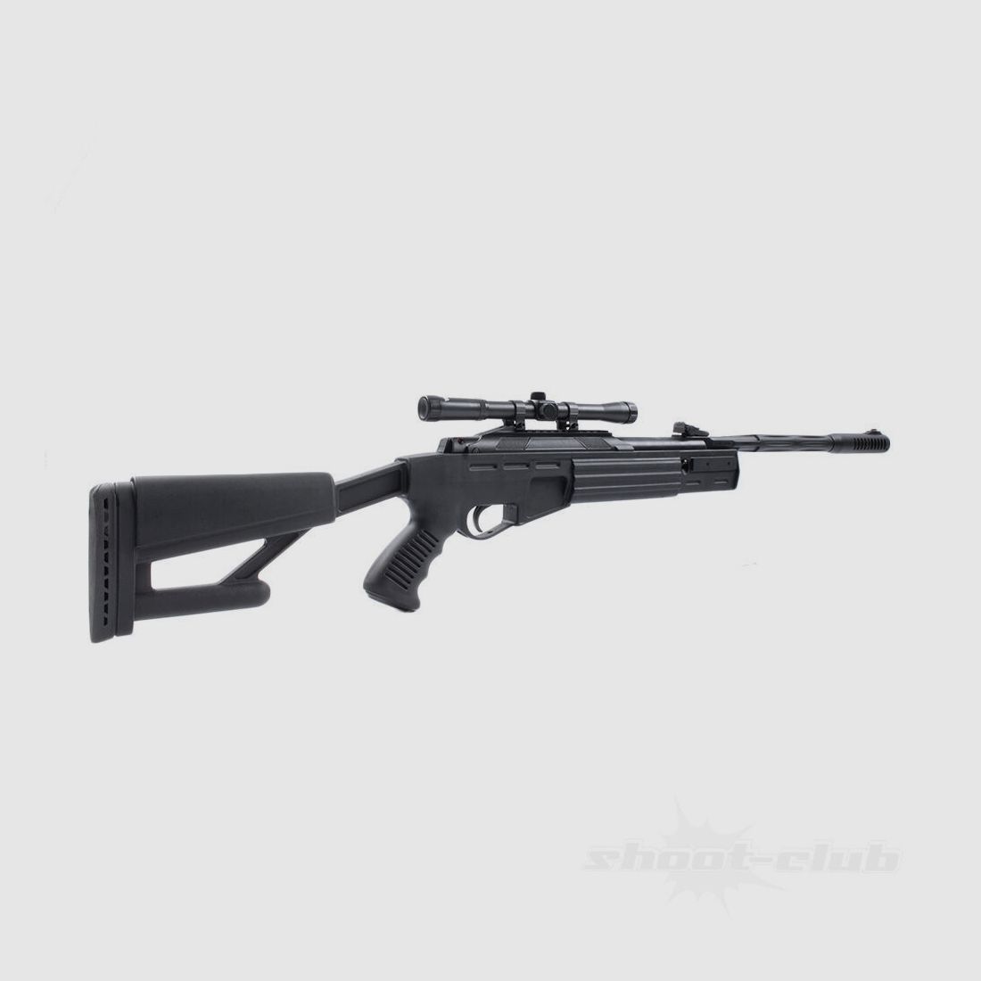 Mercury AirTact Set Kipplauf Gewehr 4,5mm Diabolos mit 4x20 Zielfernrohr