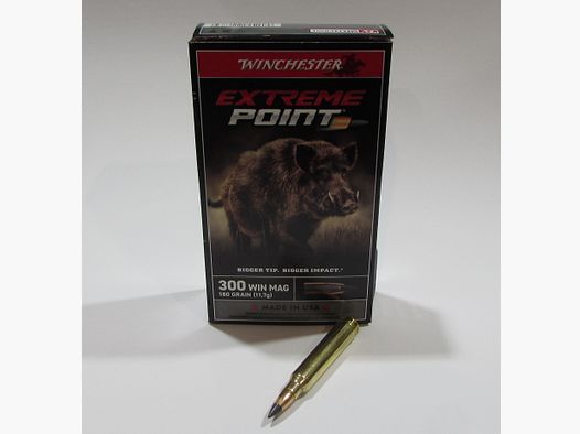 boite 20 cartouches de calibre 300 Winchester Magnum, Winchester Extreme Point 180 Grains