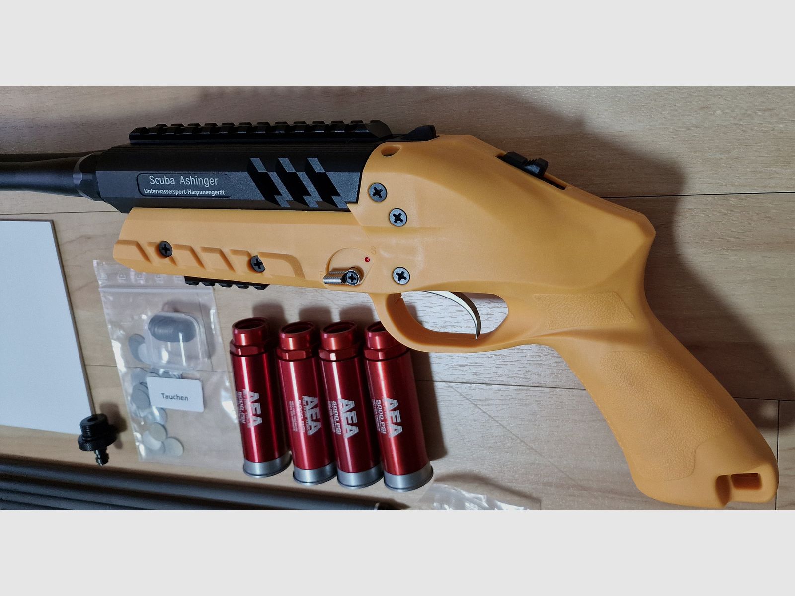 Gogun Scuba Ashinger AEA Harpune inkl. Zubehör Neu & Unbenutzt