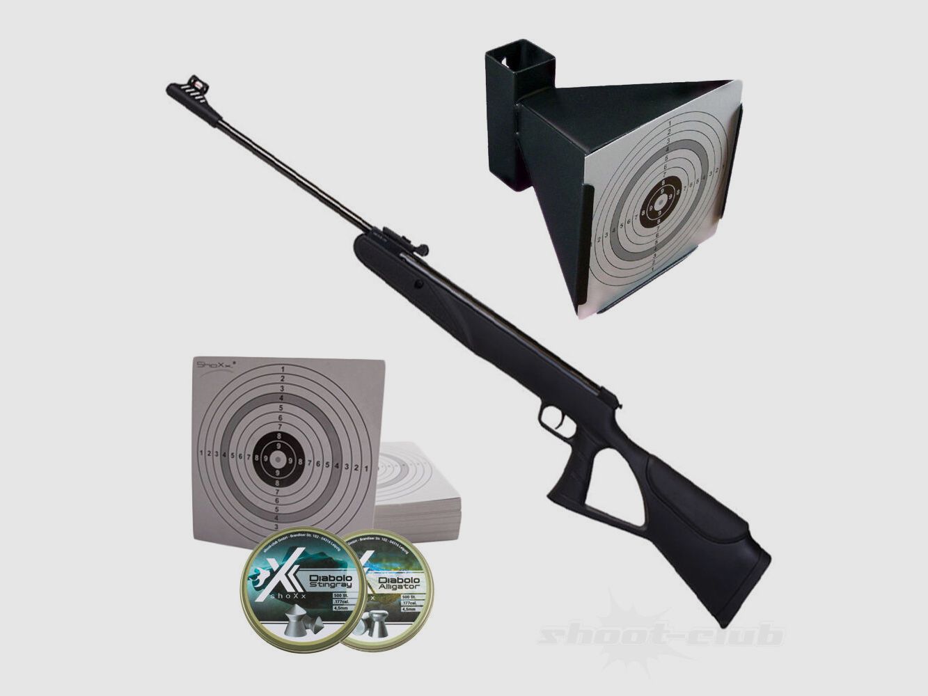 Diana Two-Sixty Kipplauf Luftgewehr 4,5mm Diabolos Kugelfang Set