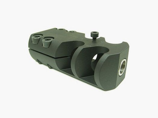 Muzzle brake, clamp-on, 22 mm, steel