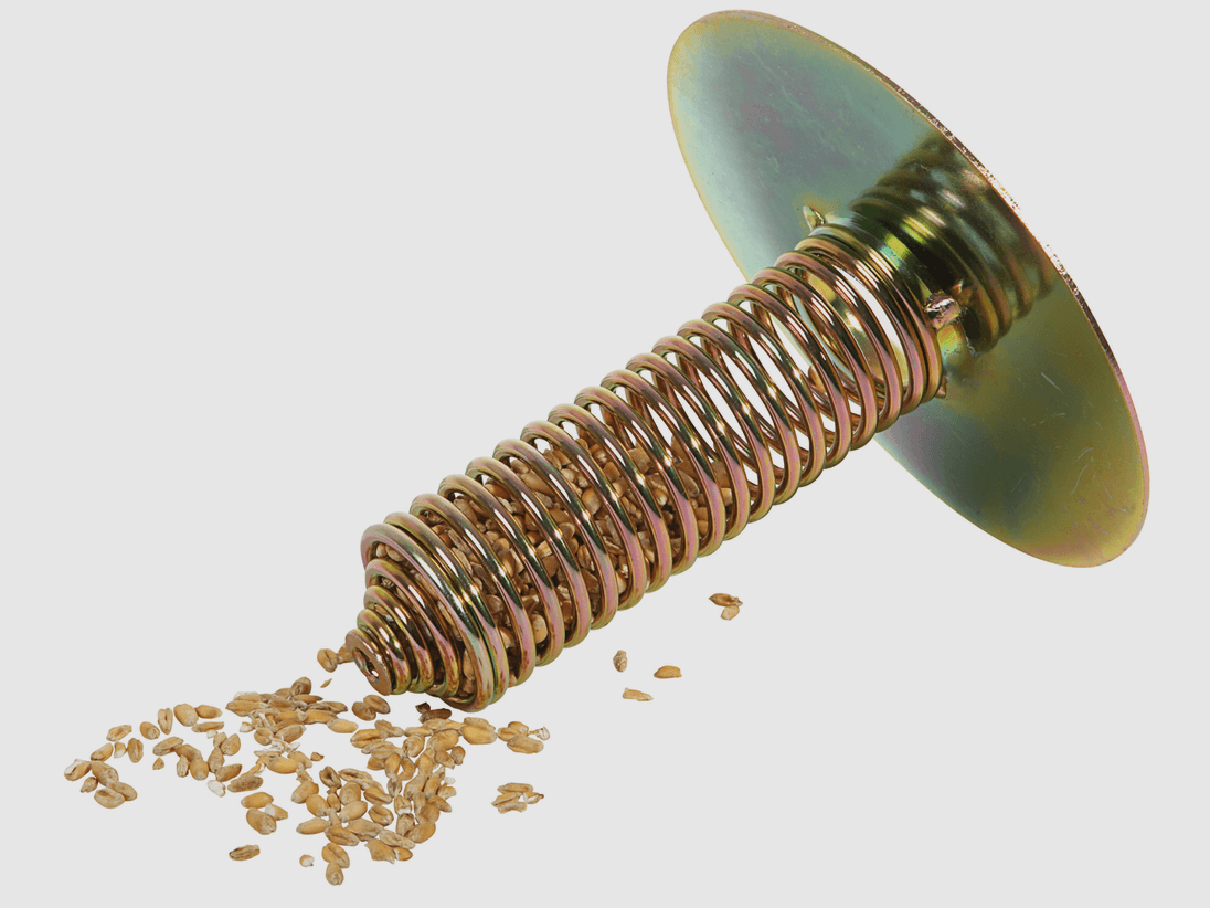 Feed spiral for grain