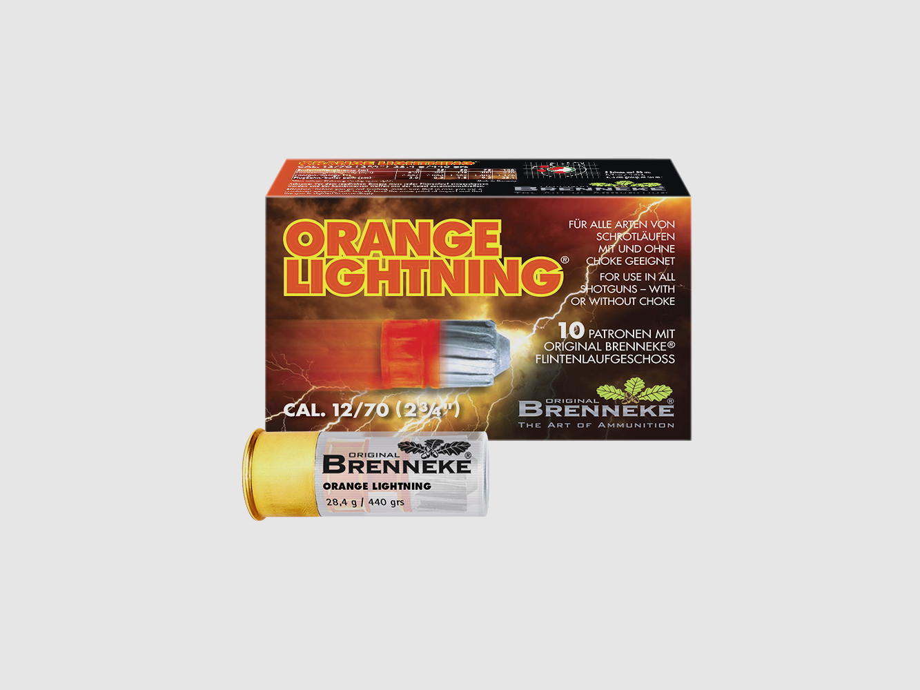 Flintenlaufgeschosse – ORANGE LIGHTNING Cal. 12/70, 28,4 g VE10