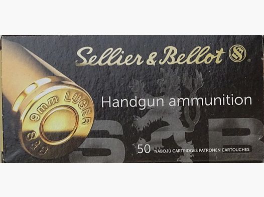 Sellier & Bellot 9mm Luger FMJ 115grs - 1000 cartouches
