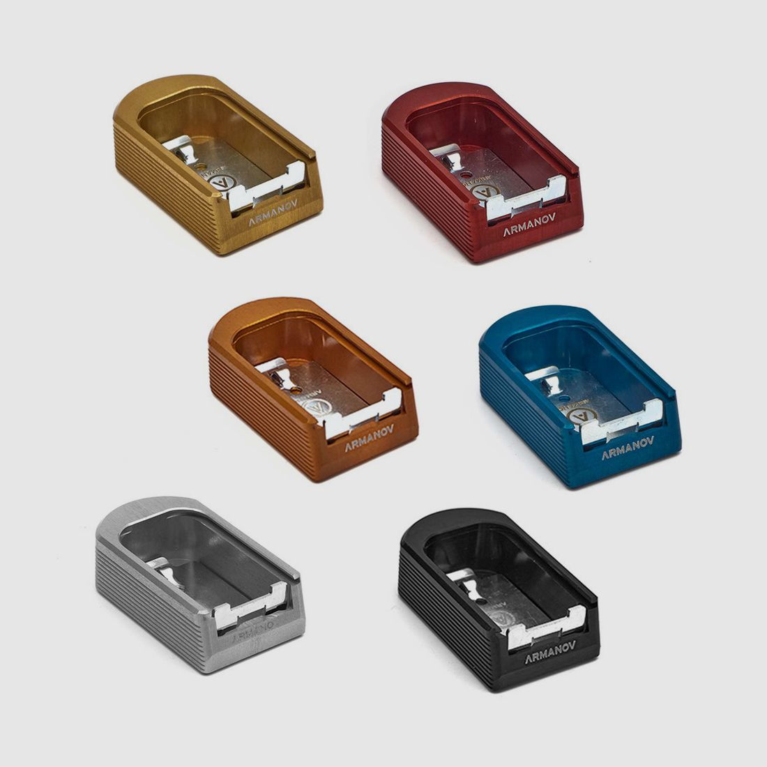 Armanov MPSIG2 Magazin Pad +2 rnd Elegance für Sig Sauer P226, X-Five, LDC, Farbe: Orange, Bild 1 von 3