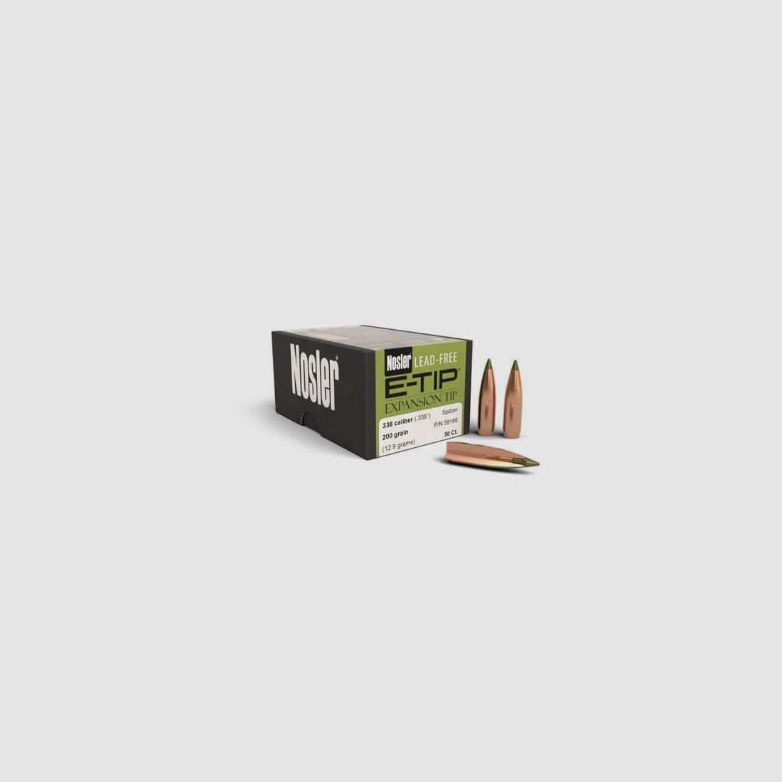 NOSLER E-TIP BLEIFREIE JAGDGESCHOSSE - .338 - 200gr.
