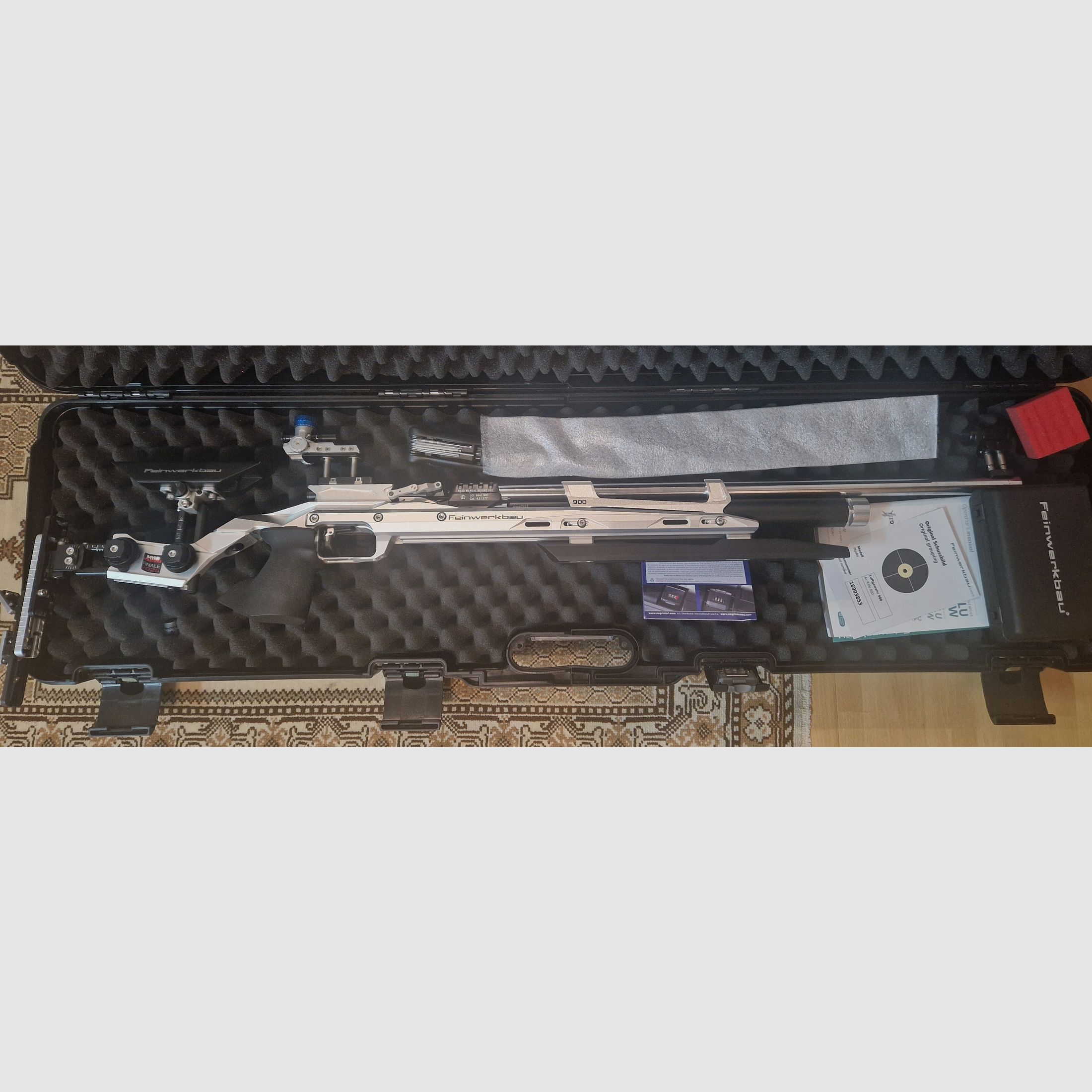 Feinwerkbau 900 Alu Auflage silber neu
