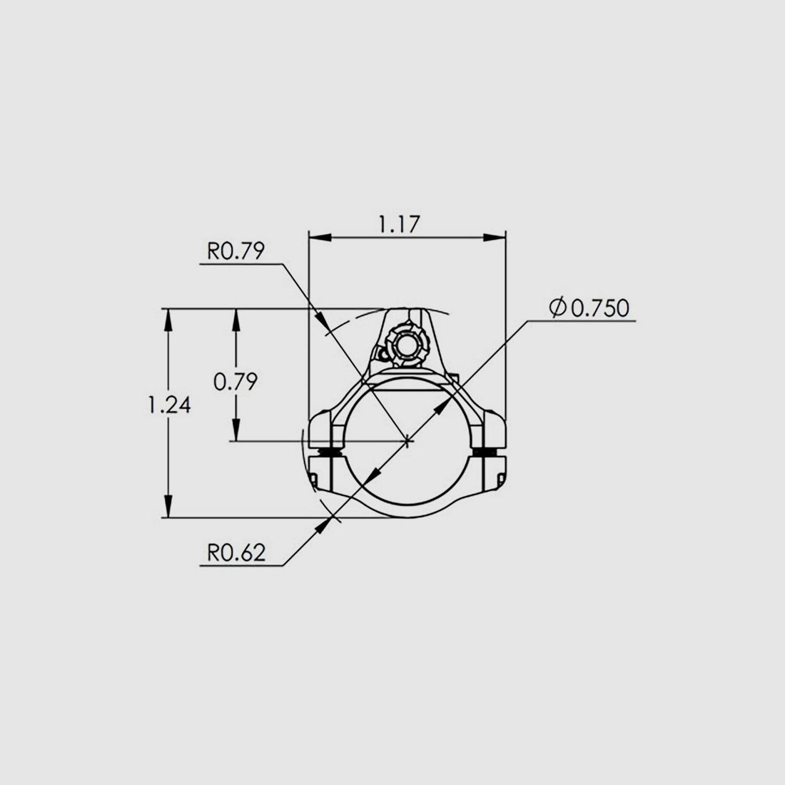 J P ENTERPRISES VERSTELBAAR SYSTEEM J P ENTERPRISES D2 SERIE ULTRA LAGE PROFIEL .750 VERSTELBAAR GASBLOCK MET DETENT, afbeelding 2 van 2
