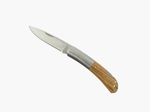 Coltello pieghevole con guance in acciaio, legno di zebra, grande 42a, conforme, legalmente trasportabile.