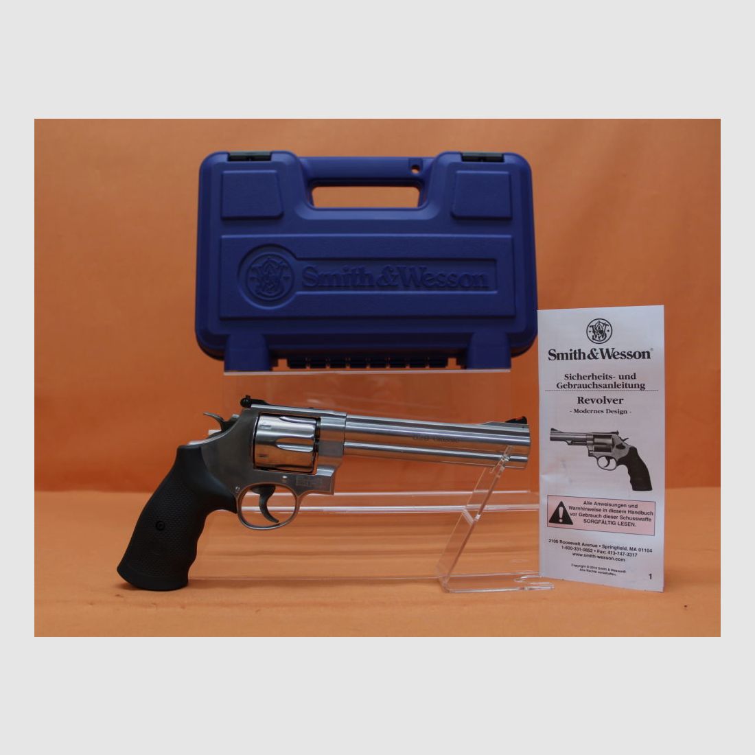 Smith & Wesson Revolver .44RemMagnum Smith&Wesson/ S&W 629-6 Classic Stainless 6,5" Lauf/Mikrometervisier/Gummigriff