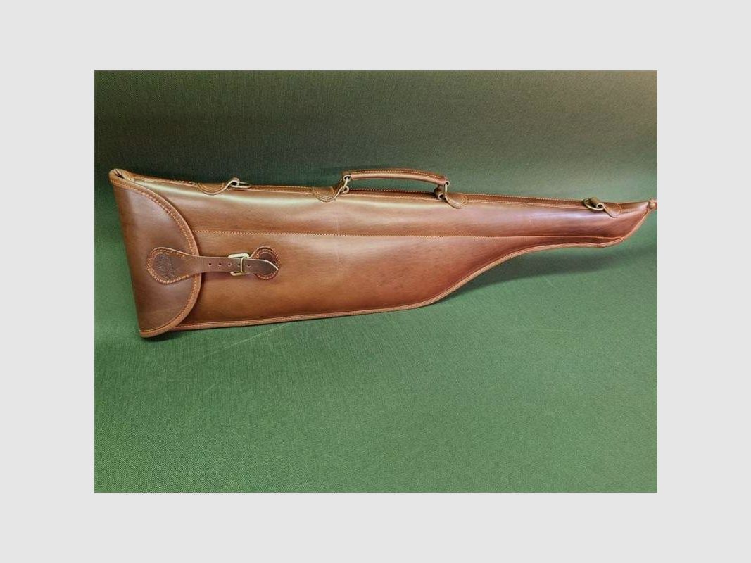Cognac leren holster voor gedemonteerd geweer, afbeelding 1 van 4