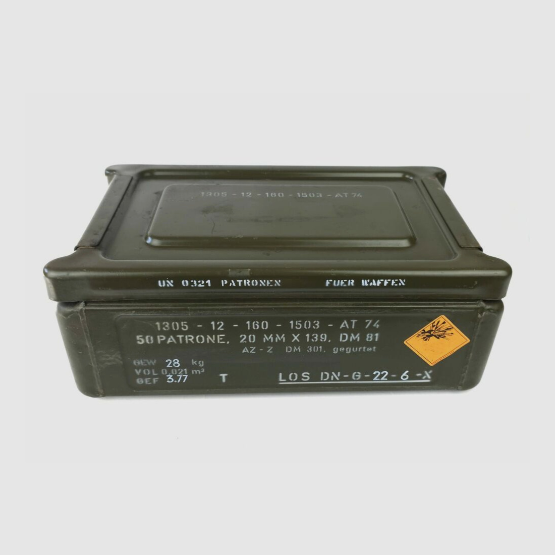 Boîte à munitions originale Bundeswehr BW, étanche, boîte de rangement