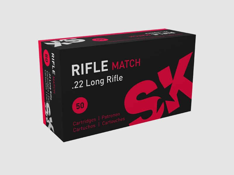 SK Rifle Match .22 LR 40GR LRN 50 Patronen