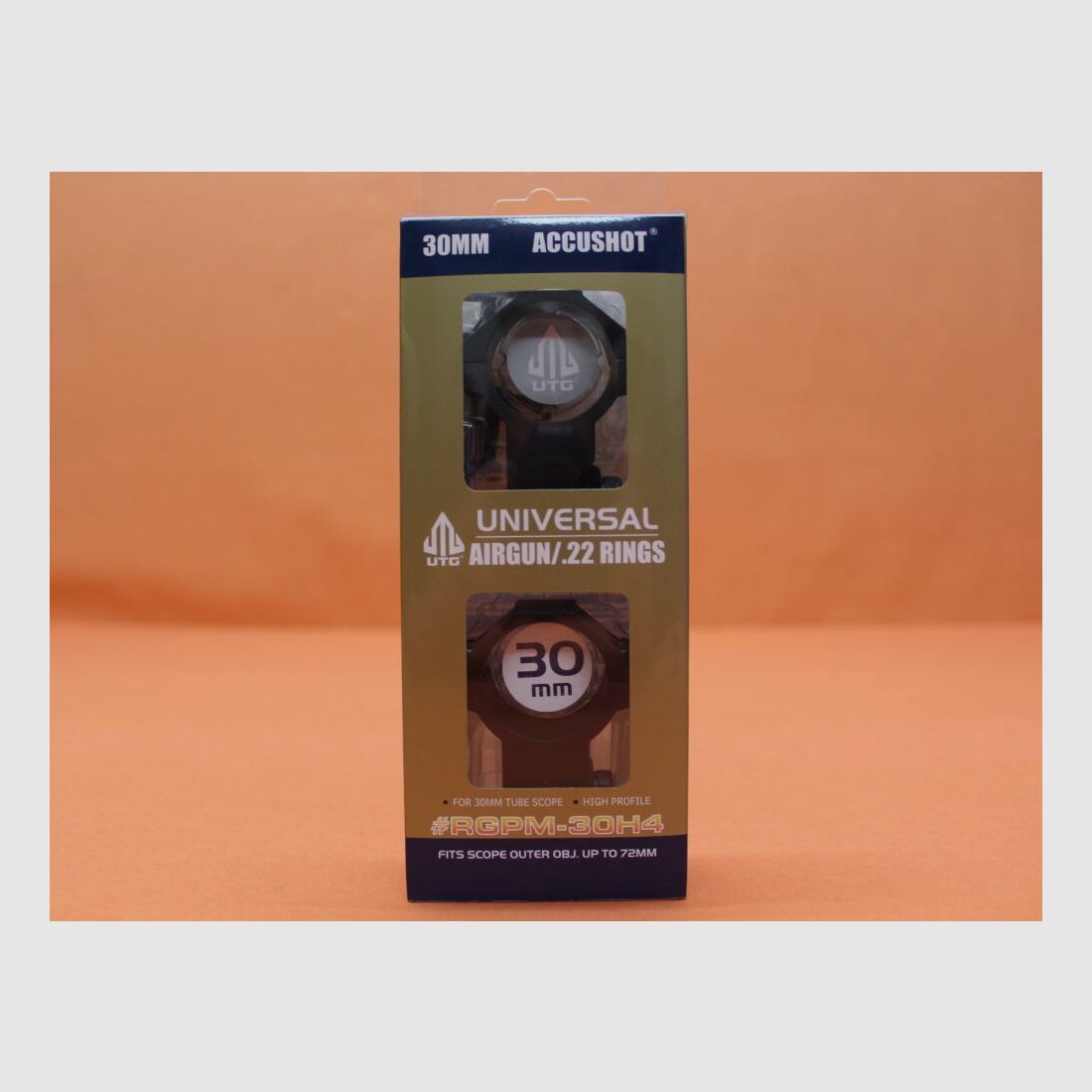 UTG - Leapers UTG Accushot Montageringe 30mm High (RGPM-30H4) Alu schwarz matt für 11-13mm Prismenschiene BH=21mm